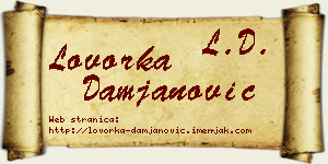 Lovorka Damjanović vizit kartica